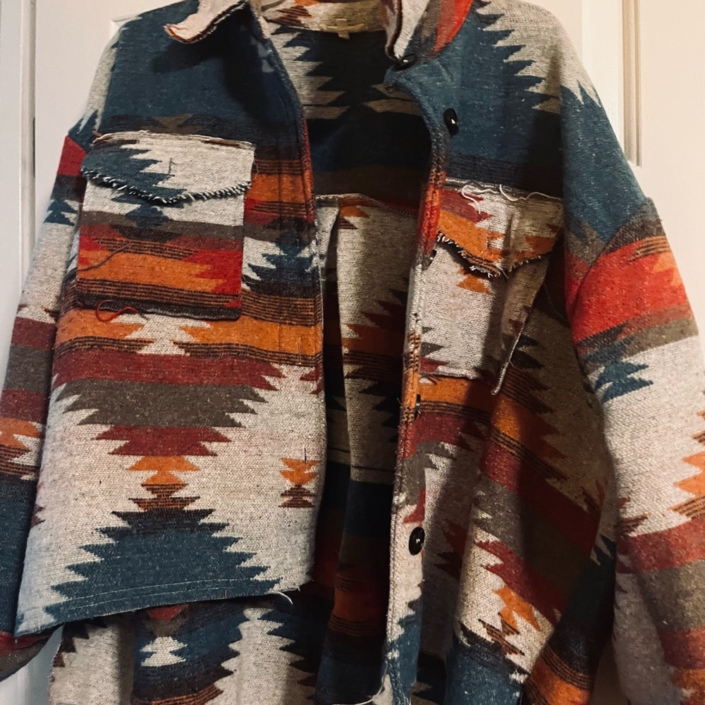 Tribal print coat